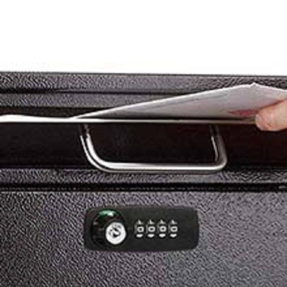 Alt View 6. AdirOffice - Drop Box Medium Steel Wall-Mounted Drop Box Mailbox with Combination Lock - Black.