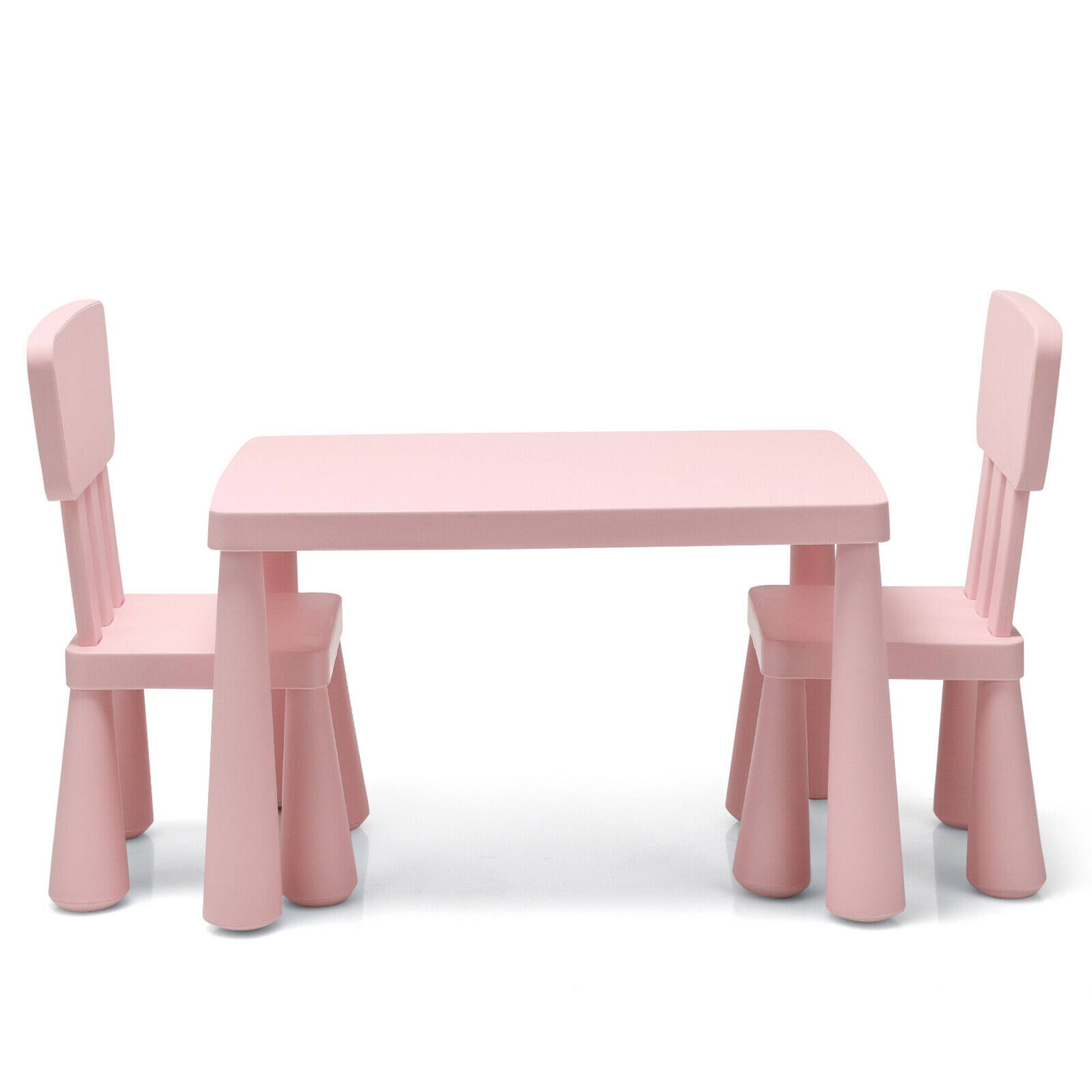Alt View 4. Gymax - Gymax Kids Table & 2 Chairs Set Toddler Activity Play Dining Study Desk Baby Gift Pink - Pink.