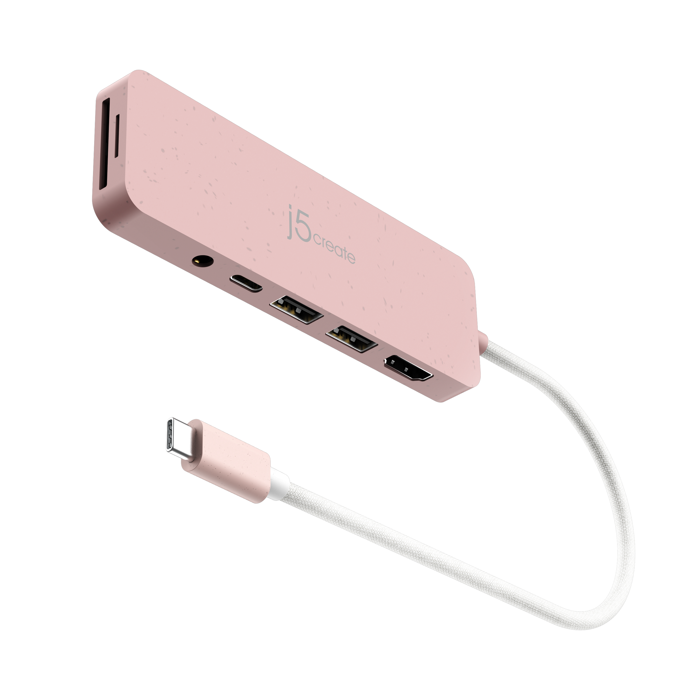 j5create - USB-C Multi-Port Hub with Power Delivery - Rose