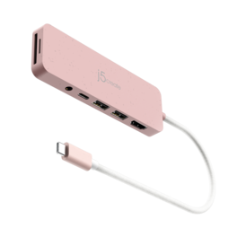 j5create - USB-C Multi-Port Hub with Power Delivery - Rose