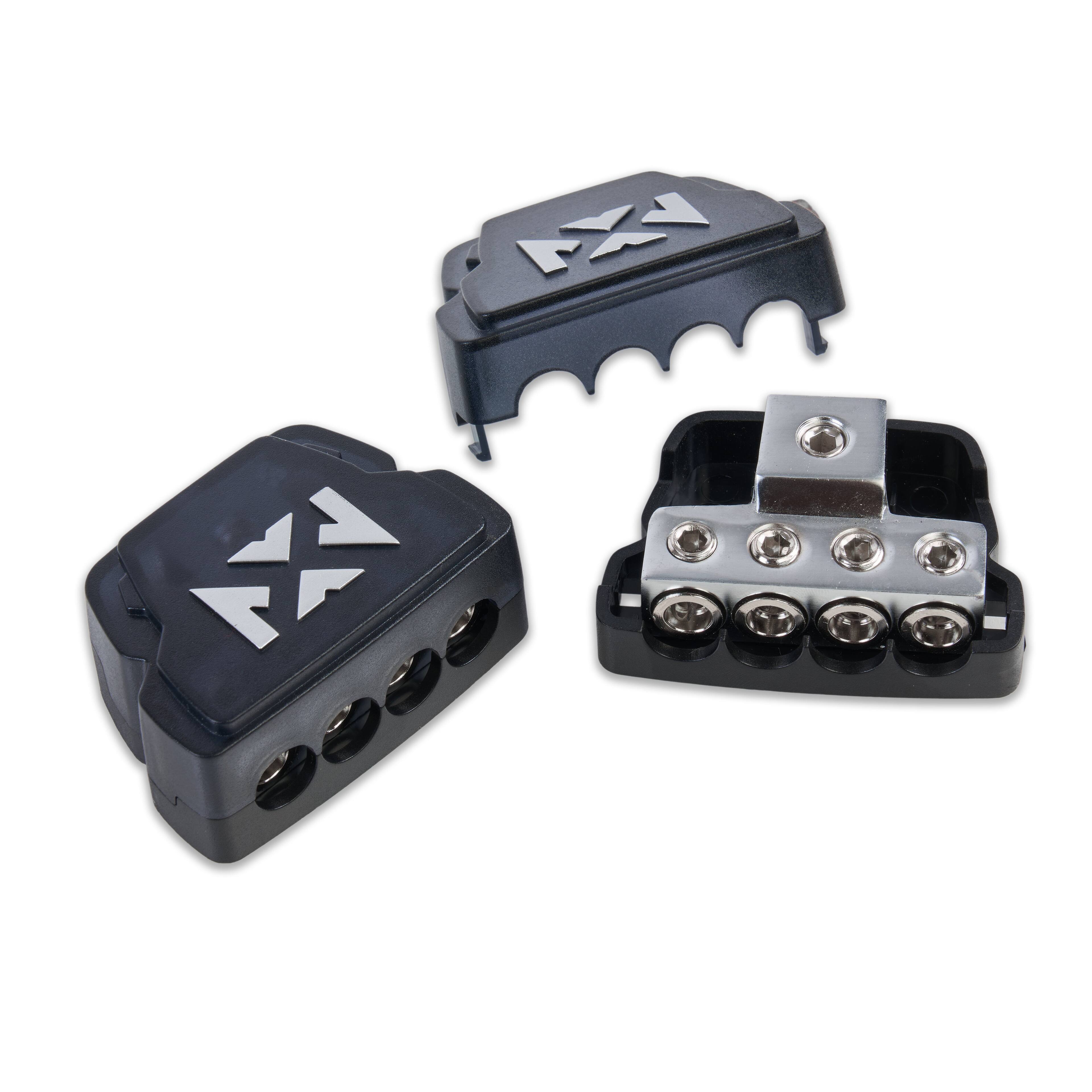 Alt View 5. NVX - XAPK1D True 1/0 Gauge AWG 100% OFC Dual Amplifier Wiring Kit Without RCA Cable.