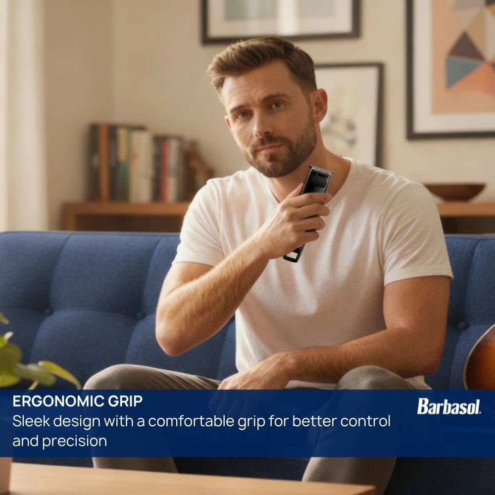 ERGONOMIC GRIP  
Barbasol  
Sleek design with a comfortable grip for better control and precision