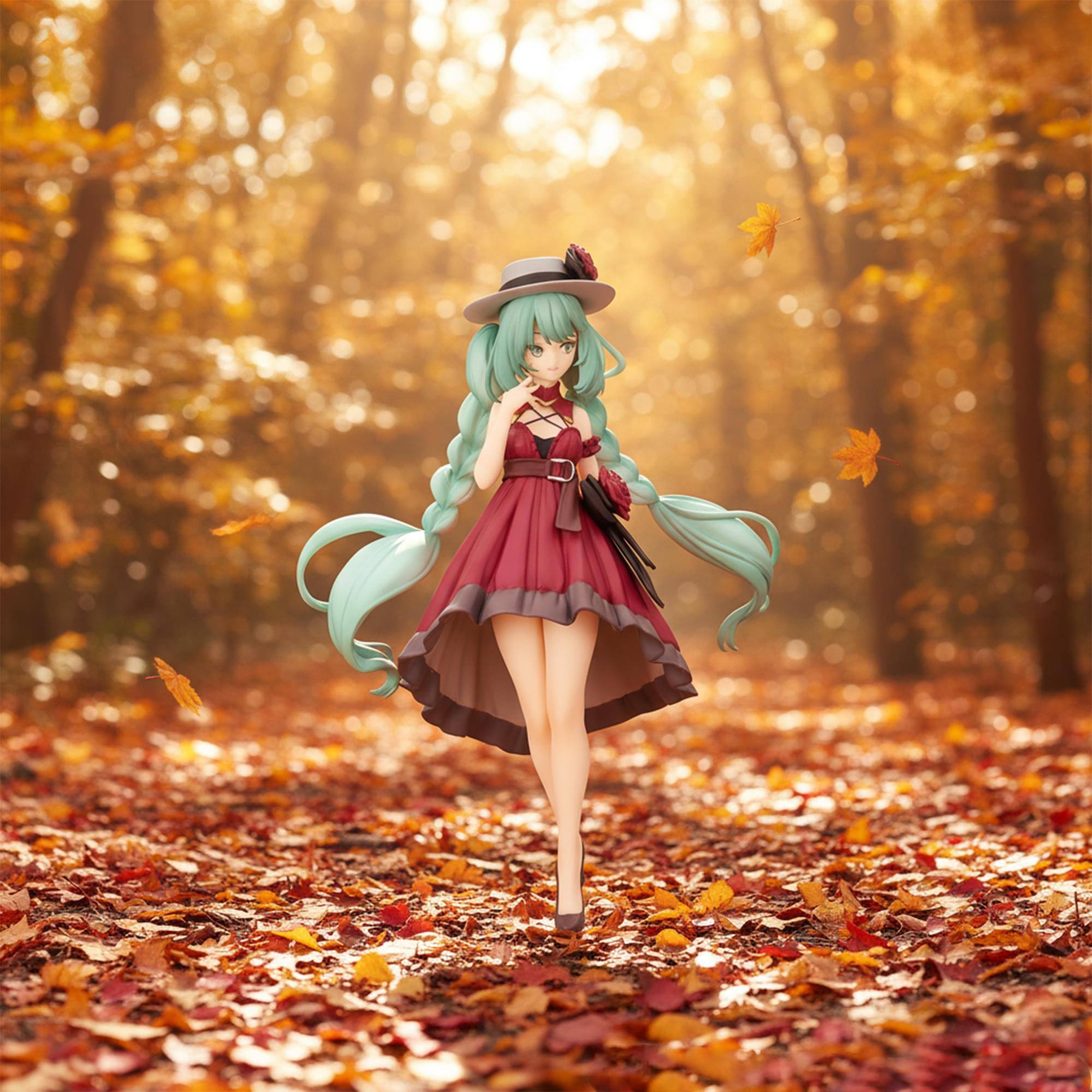 Alt View 4. Little Buddy - Hatsune Miku Trio-Try-iT Prize Figure | Red Outing Dress Ver. - Red.