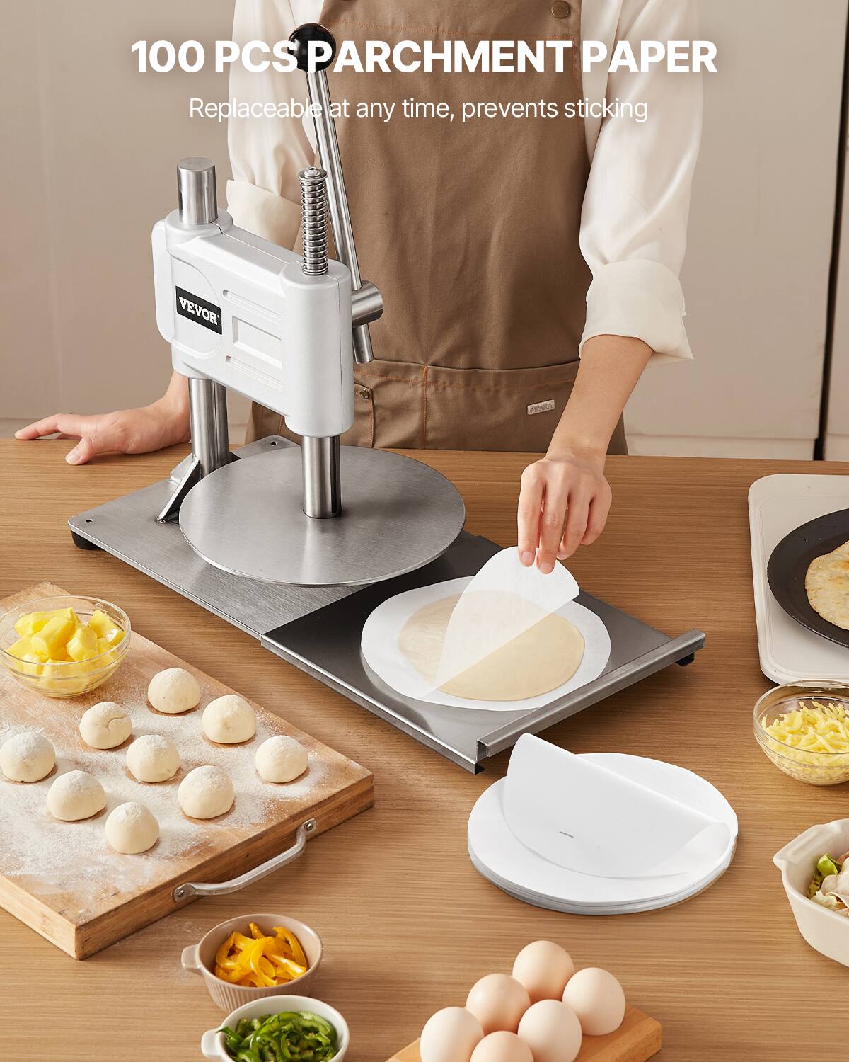100 PCS PARCHMENT PAPER  
Replaceable at any time, prevents sticking