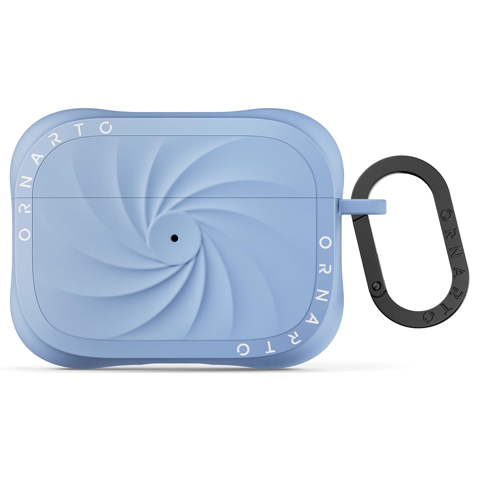 Ornarto - Vortuxe for AirPods Pro 2nd / 1st Generation Case, Liquid Silicone Shockproof Cover with Carabiner - Sky Whisper