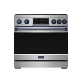 Gordon Ramsay Series by Thor Kitchen 6.0 Cu. Ft Freestanding Induction Range with Navy Blue Hardware - Stainless Steel