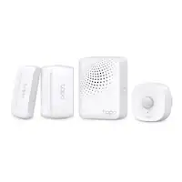 TP-Link - Tapo Smart Home Security Kit - Motion Detector, Contact Sensors x2, and Smart Hub w/ adjustable chime/siren Included - White - Front_Zoom