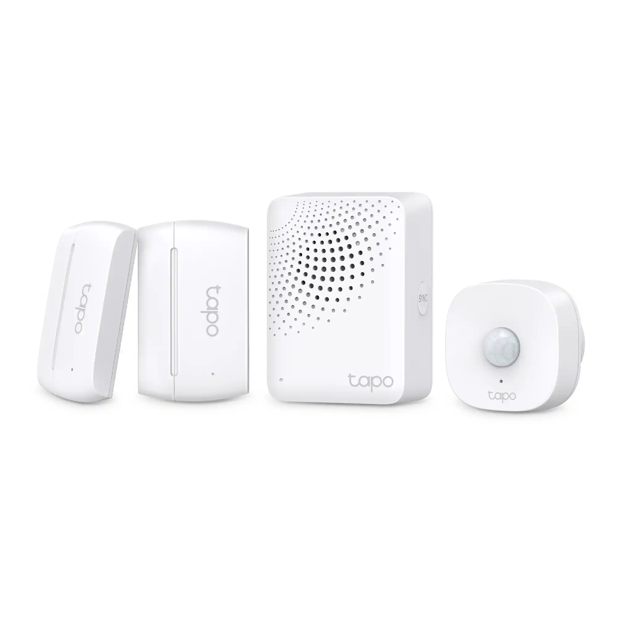 TP-Link - Tapo Smart Home Security Kit - Motion Detector, Contact Sensors x2, and Smart Hub w/ adjustable chime/siren Included - White