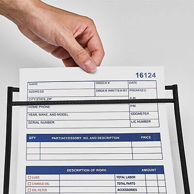 Certainly! Here is the corrected and grouped text from the image:

---

**16124**

**NAME**  
**ADDRESS**  
**CITY, STATE, ZIP**

**ORDER WRITTEN BY**  
**PROMISED**  
**AM/PM**

**HOME PHONE**

**YEAR, MAKE, AND MODEL**  
**ODOOMETER**  
**SERIAL NUMBER**  
**LIC NUMBER**

**GTY**  
**PART/ACCESSORY NO. AND DESCRIPTION**  
**PRICE**

**DESCRIPTION OF WORK**  
- LUBE  
- CHANGE OIL  
- OIL FILTER  
- ACCESSORIES  

**AMOUNT**  
**TOTAL LABOR**  
**TOTAL PARTS**  
**OIL FILTER**  
**ACCESSORIES**

---