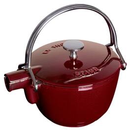 Staub - Cast Iron 1-qt Round Tea Kettle - Grenadine