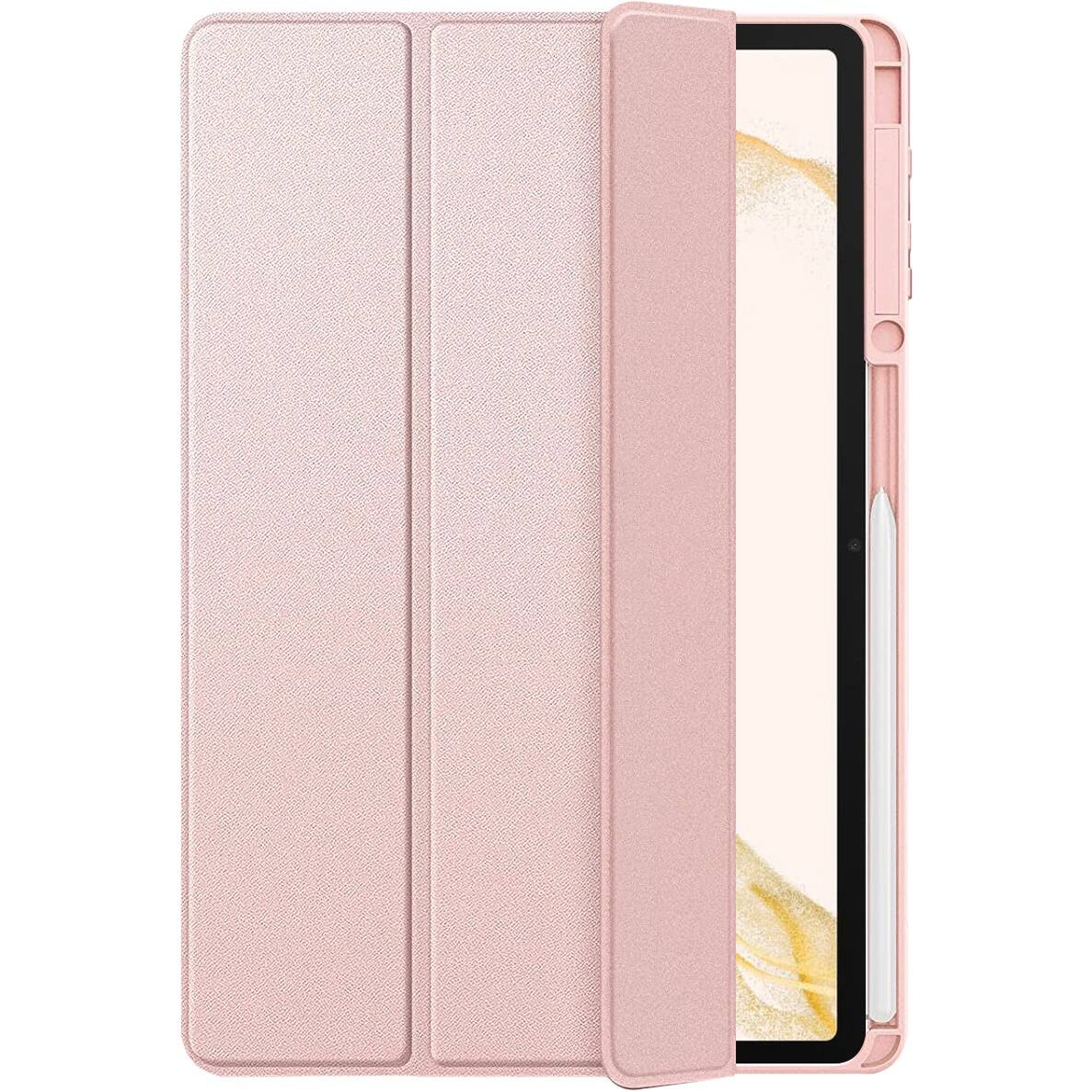 Alt View 13. SaharaCase - Folio Case for Samsung Galaxy Tab S8+ and Tab S7 FE - Clear/Pink.
