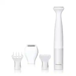 Panasonic - Bikini Trimmer, Extra-Wide Head, Updated Foils with 4 Attachments - White