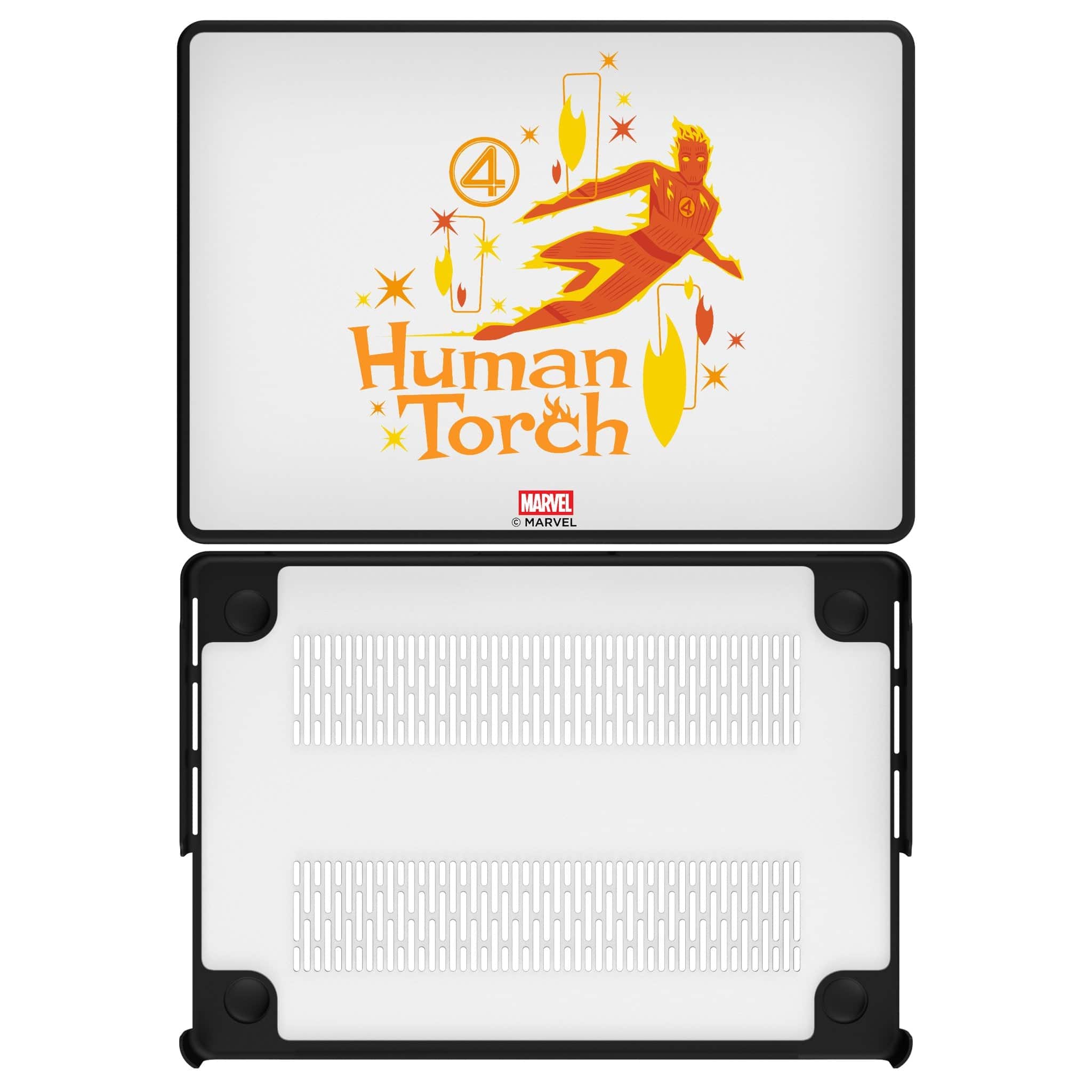 Keyscaper - Marvel Badge Laptop Case - Apple MacBook Pro 14-inch (2021)/(2023) - Human Torch