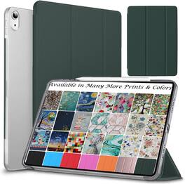 DuraSafe Cases - iPad Air 11" M3/M2 & Air 10.9" 5th/4th Gen Slim Tri-Fold Smart Case with Dual-Angle Stand A2316 A2324 A2325 A2072 A2588 - Dark Green