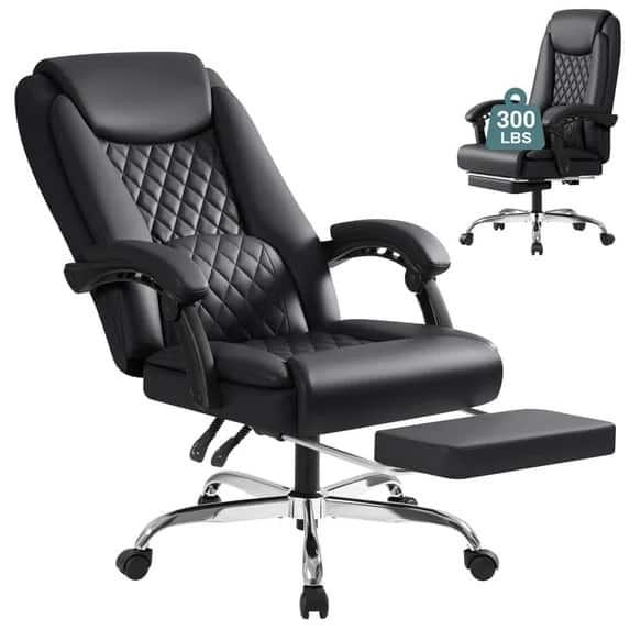 Homall - Home Office Chair Adjustable Executive Chair With Ergonomic High Back Cushion Lumbar Back Support Computer Desk Chair - Black