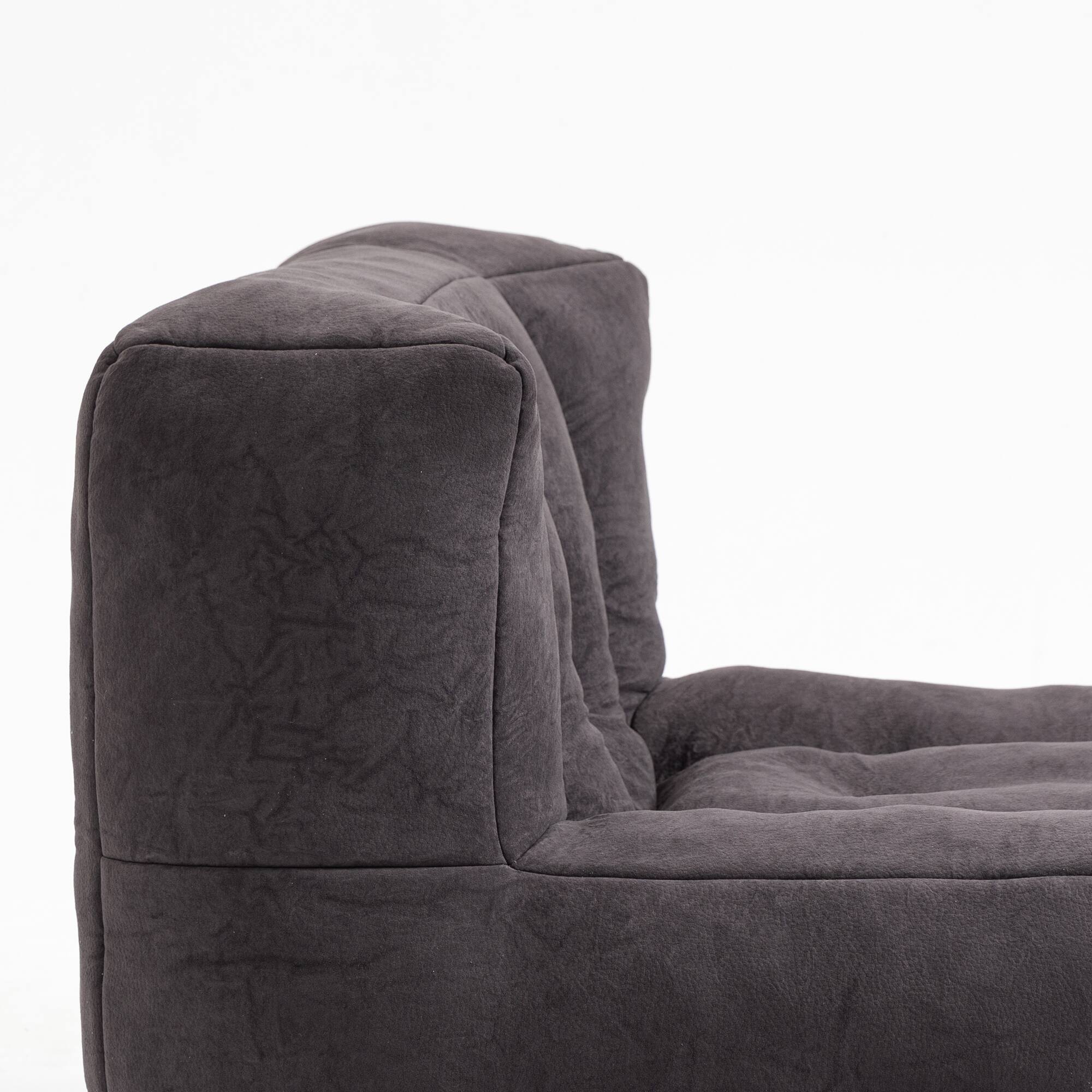 Alt View 9. GOODSILO - Premium Memory Foam Bean Bag Chair with Ottoman - Ultra Soft Velvet Lounger for Living Room and Bedroom Comfort - Black.