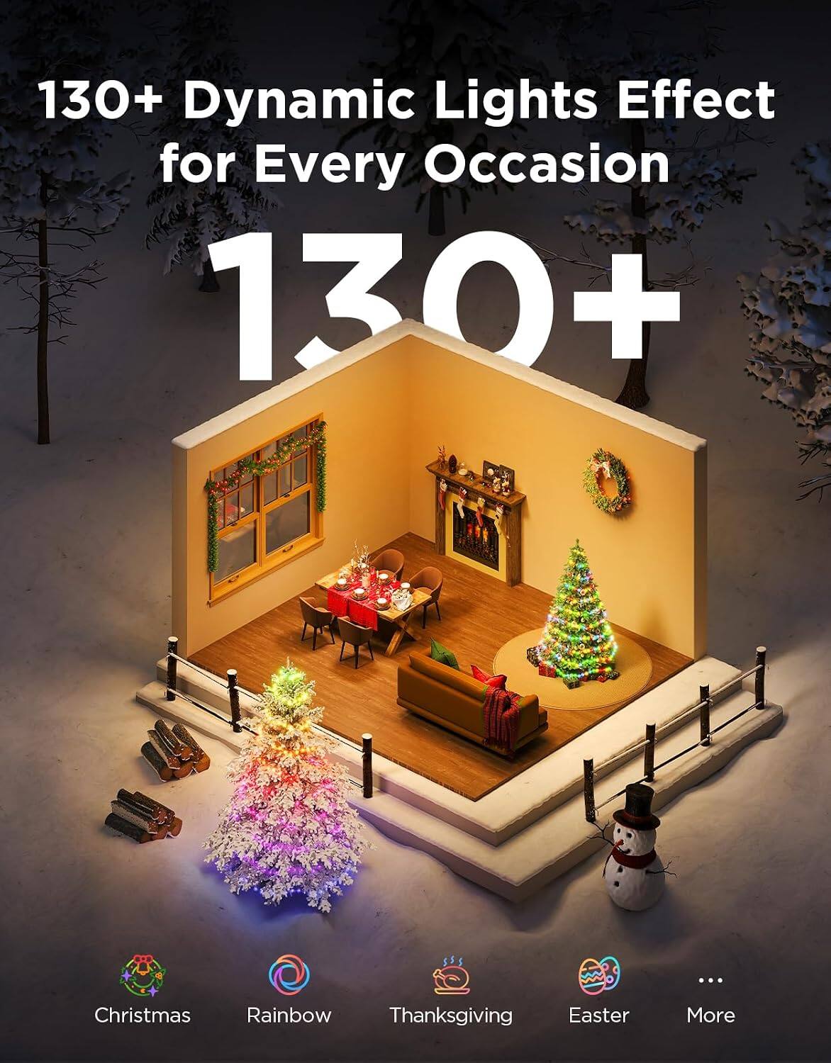130+ Dynamic Lights Effect for Every Occasion

Christmas
Rainbow
Thanksgiving
Easter
More