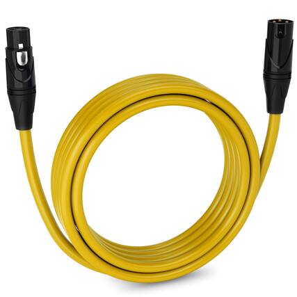 Front. Lyxpro - 15 ft Balanced XLR Cable, Male to Female, 3 Pin Microphone Cable - Yellow.