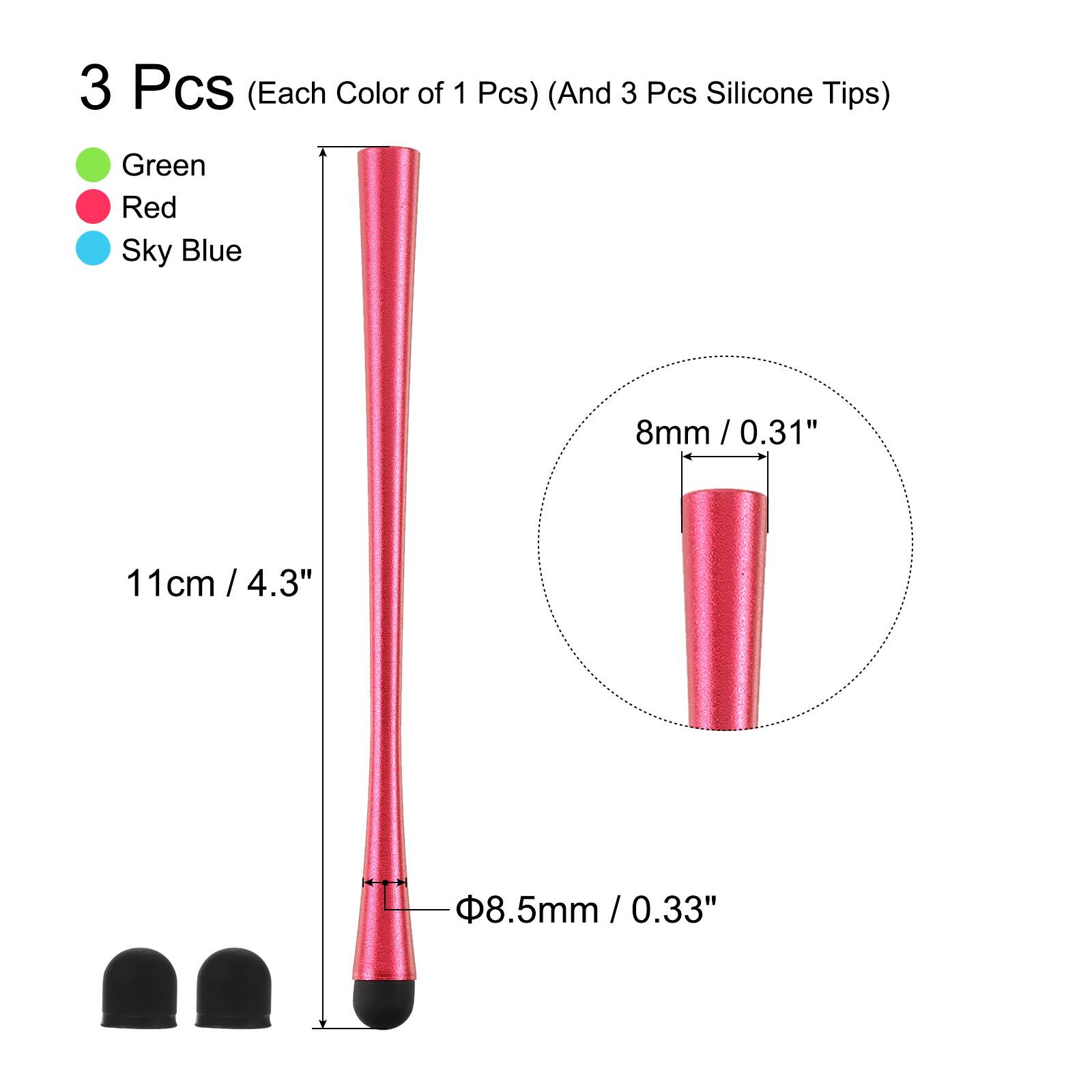 3 Pcs (Each Color of 1 Pcs) (And 3 Pcs Silicone Tips)

- Green
- Red
- Sky Blue

8mm / 0.31" / 11cm / 4.3"

8.5mm / 0.33"