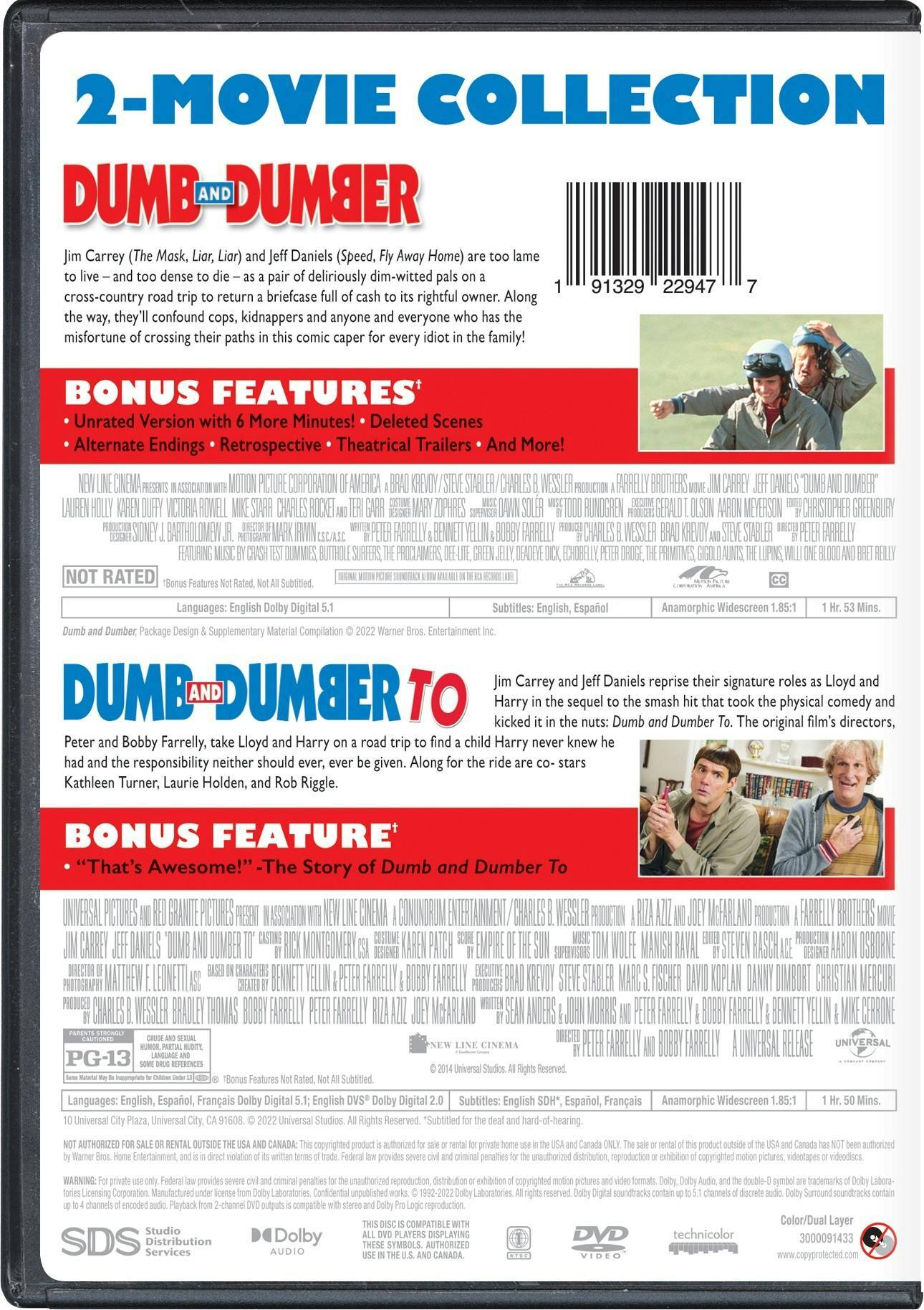 Back. Dumb and Dumber/Dumb and Dumberer [DVD].