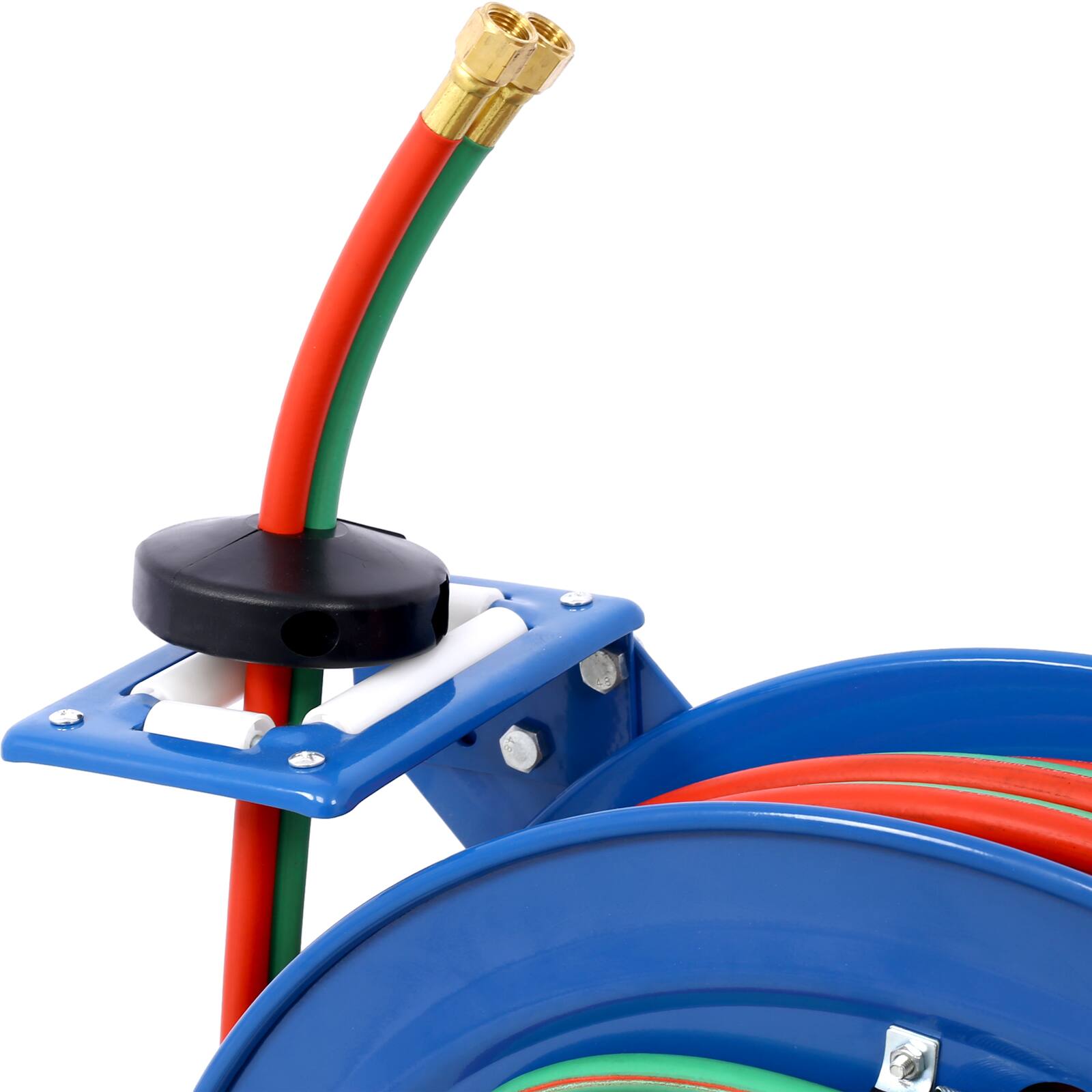 Alt View 8. LOVMOR - 1 4 Inch x 100 Foot Retractable Twin Oxygen Acetylene Welding Hose Reel 200PSI.