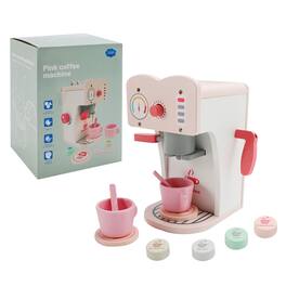 Topteng - Pretend Play Coffee Machine Set for Kids - Interactive Toy with 10+ Accessories, Kitchen Role Play for Toddler Pink