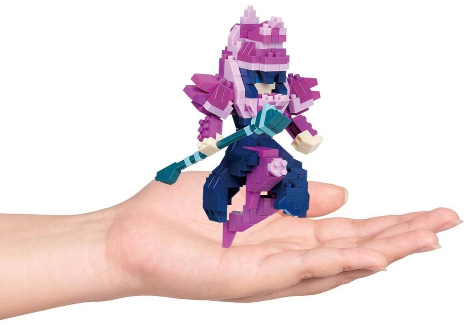 Alt View 2. Bandai - Nanoblock - Yu-Gi-Oh! Duel Monsters - Character Collection - Dark Magician Building Kit   - COLLECTIBLES - Multicolor.