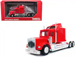 Kenworth W900 with Extra Large Sleeper 1/87 (HO) Plastic Model Car by Promotex - Red