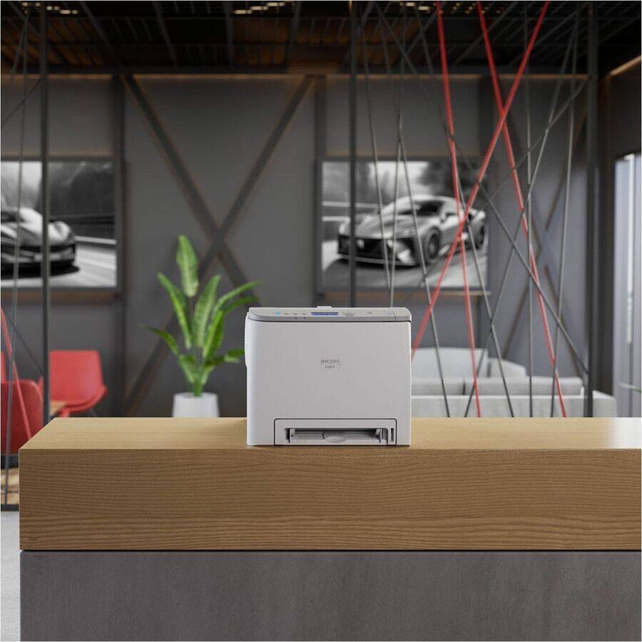 Alt View 2. Ricoh - Ricoh C125 P Desktop Wireless Laser Printer - Color - 26 ppm Color - 2400 x 600 dpi Print - 251 Sheets Input - Ethernet - Color.