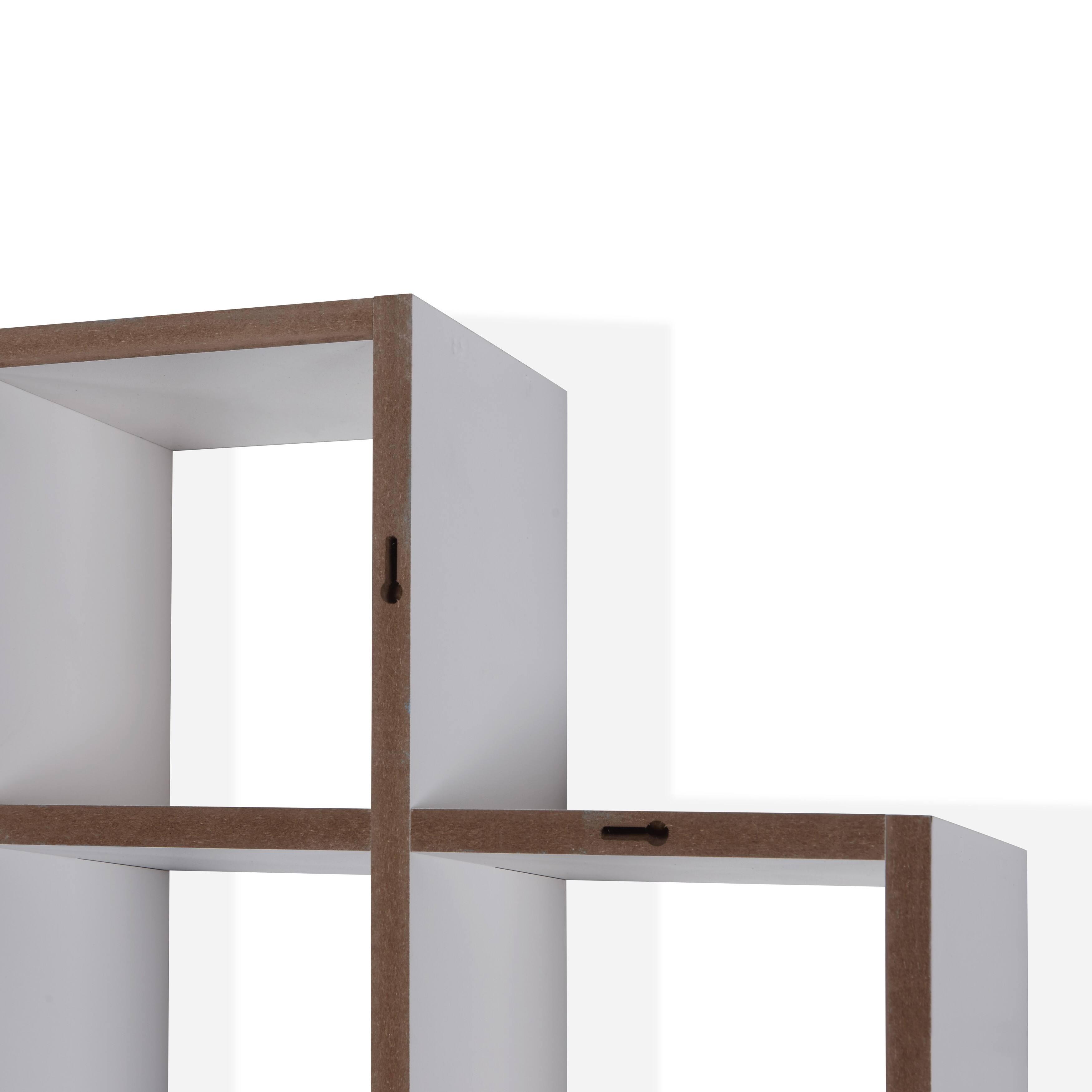 Alt View 3. Danya B - Cubby Chessboard Wall Shelf – White - White.