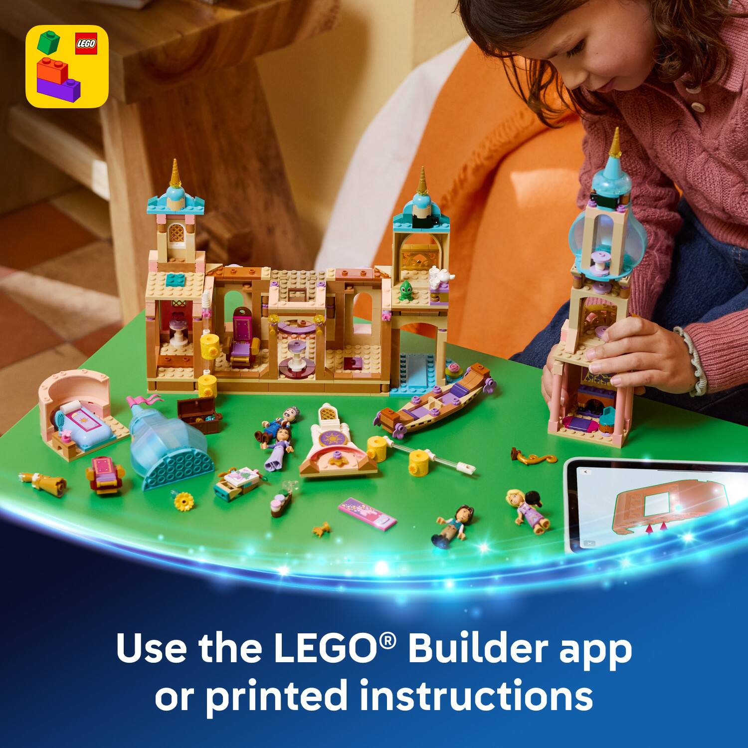 Use the LEGO® Builder app or printed instructions