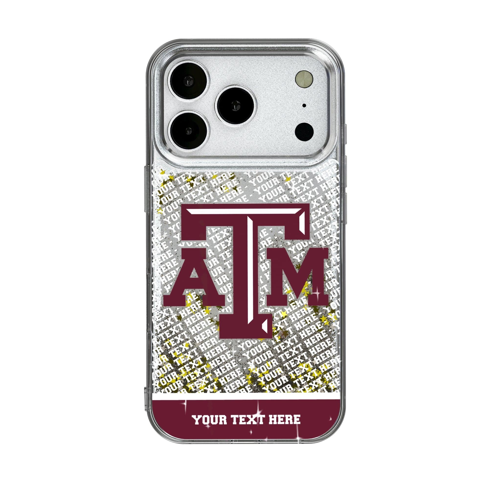 Keyscaper - NCAA - Texas A&M Aggies iPhone Endzone Personalized Glitter Case - 15 - Multicolor price history on PriceWatchPro