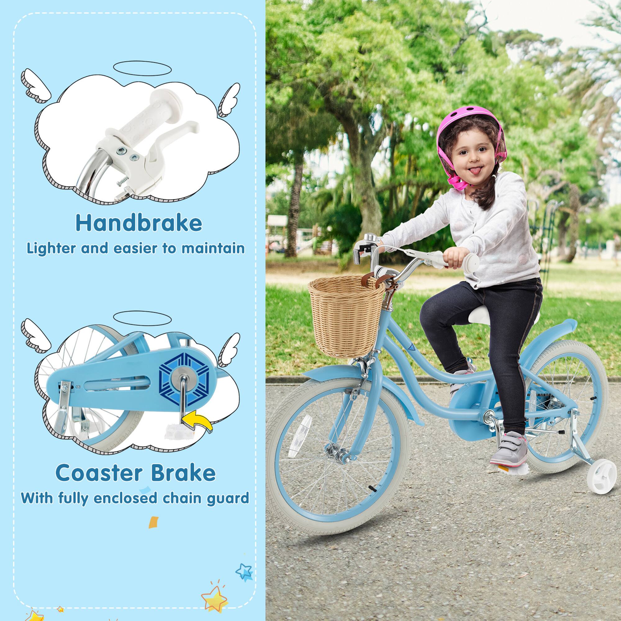 Handbrake  
Lighter and easier to maintain  

Coaster Brake  
With fully enclosed chain guard