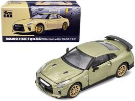 2022 Nissan GT-R (R35) T-Spec RHD (Right Hand Drive) Millenium Jade Metallic 1/64 Diecast Model Car by Era Car - Multi