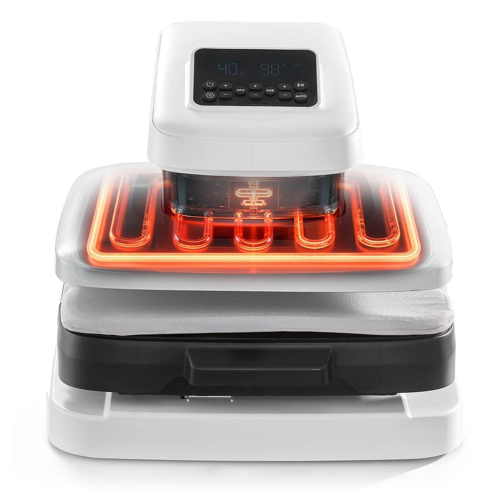 Alt View 10. Glintex - 15"x15" Auto Heat Press Machine, Auto Release, Adjustable Pressure Rapid Heating Digital Display for Sublimation & Vinyl.