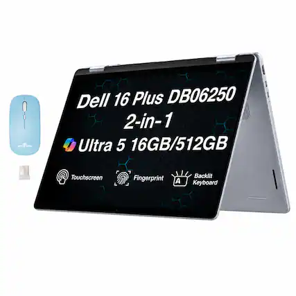 DOCK DKTOA CORM Dell 16 Plus DB06250 2-in-1 Ultra 5 16GB/512GB R Touchscreen Fingerprint A Backlit Keyboard