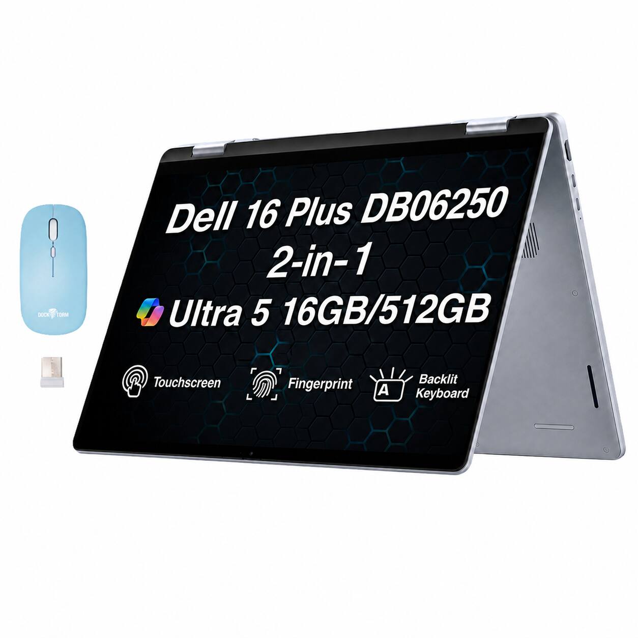 DOCK DKTOA CORM Dell 16 Plus DB06250 2-in-1 Ultra 5 16GB/512GB R Touchscreen Fingerprint A Backlit Keyboard