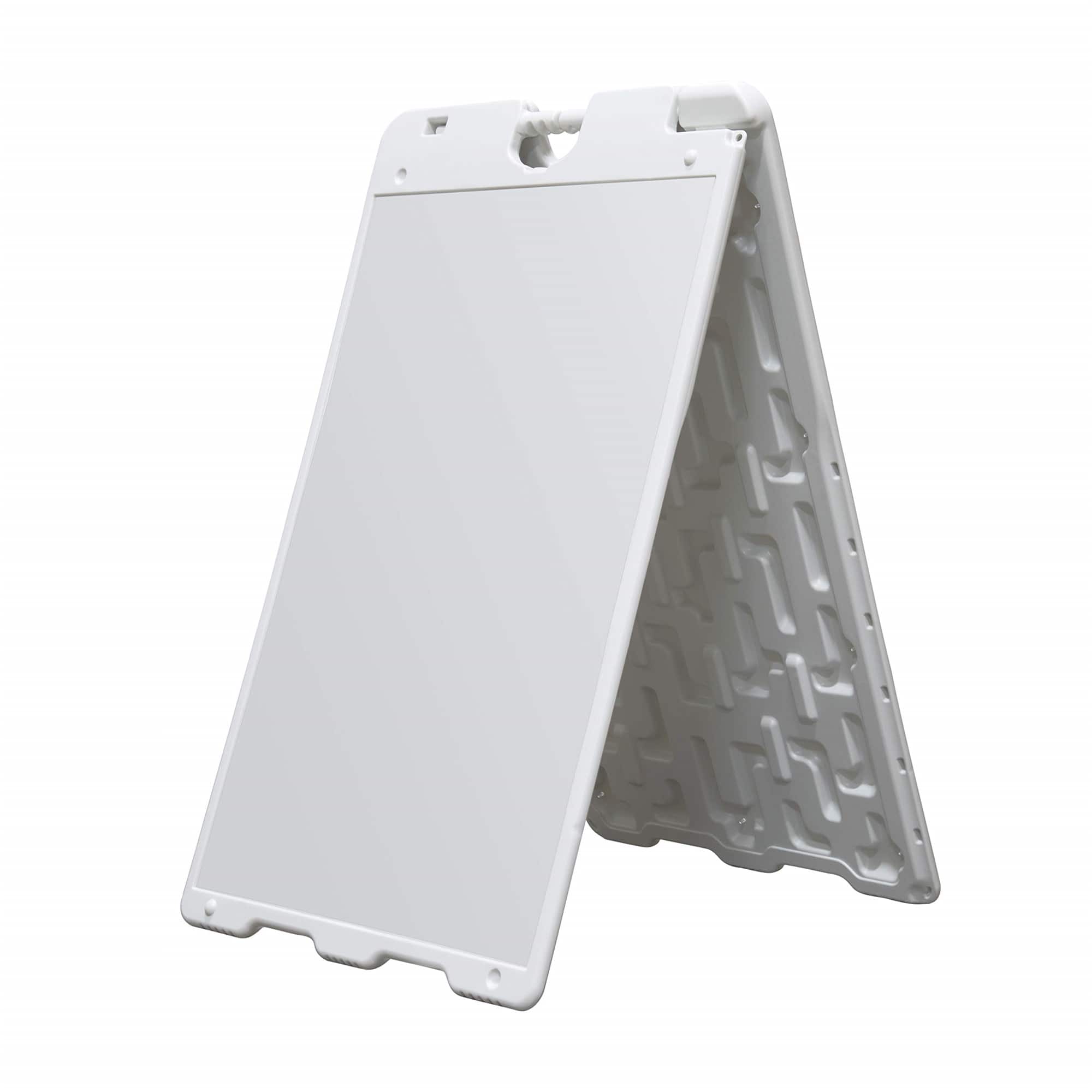 Jumbl - A Frame Sandwich Board – 24 x 36” Display Sidewalk Sign with PVC Sign Protector - White
