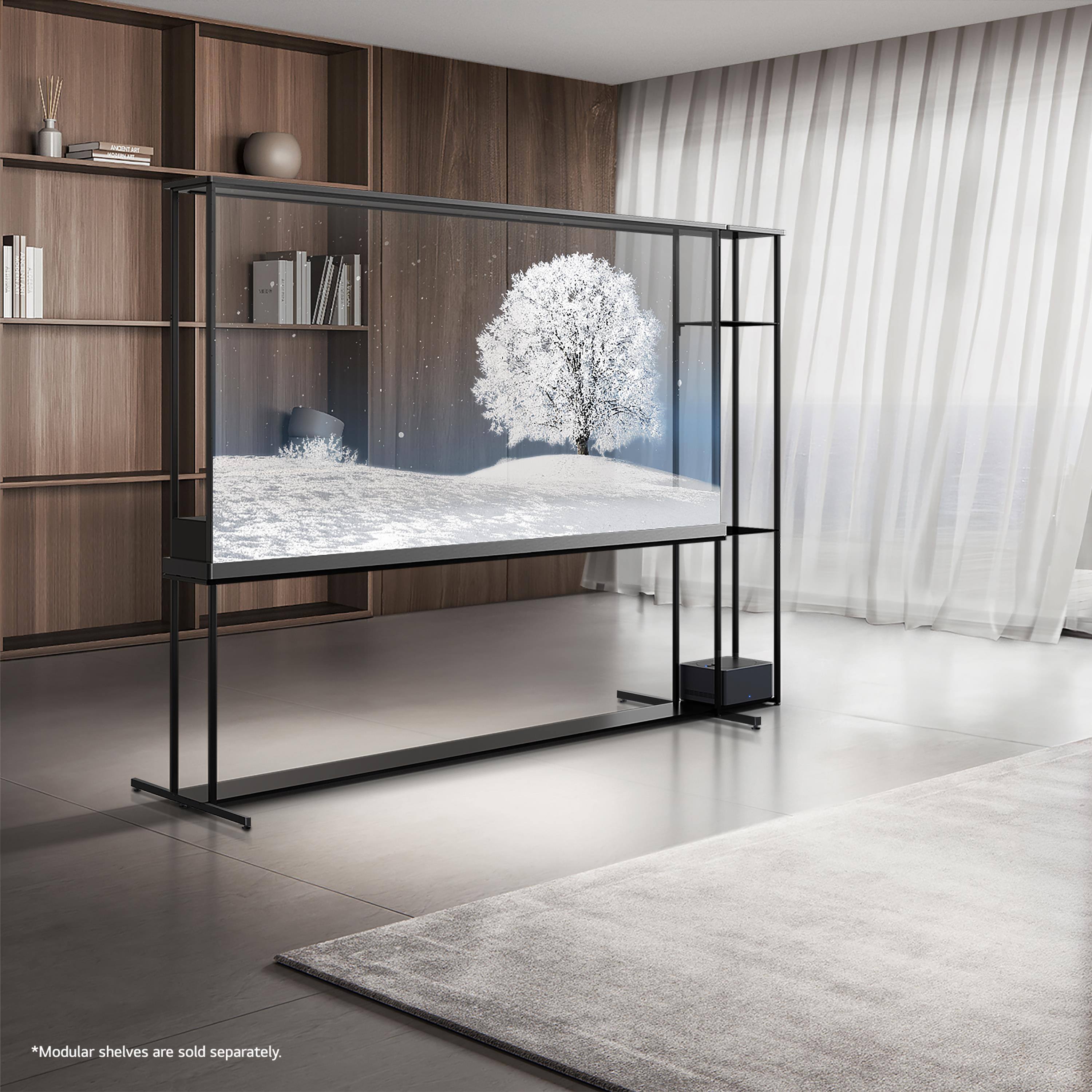 Modular shelves are sold separately.