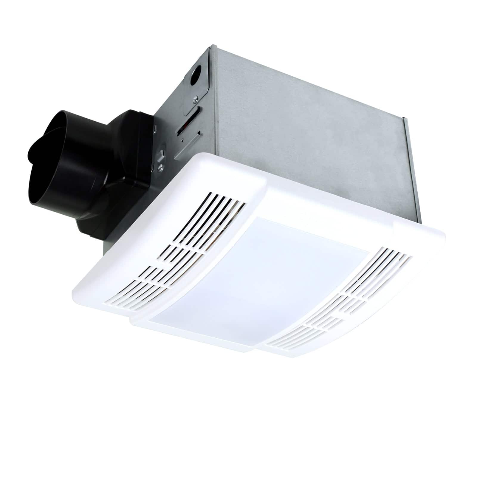 Akicon - 90 CFM Ceiling Bathroom Exhaust Fan with LED Light - White