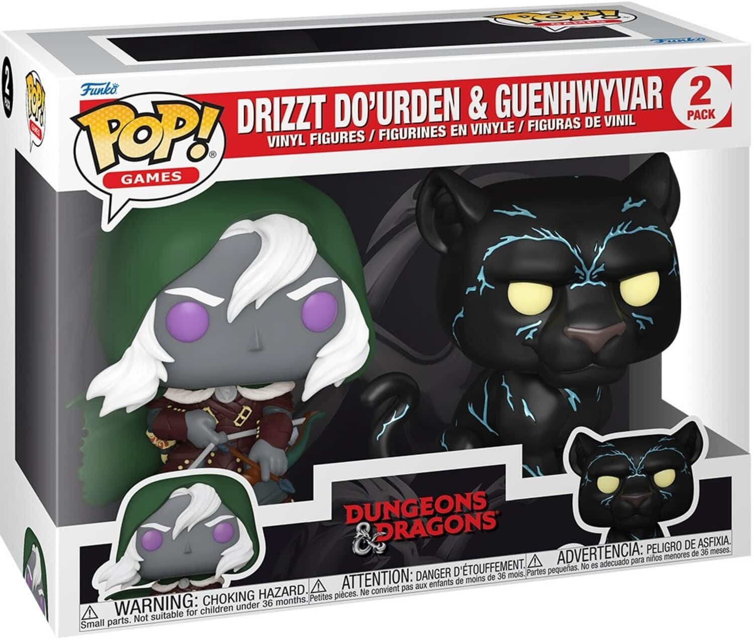 Funko POP! Games: Dungeons & Dragons S2 Drizzt & Guenhwyvar 2 Pack