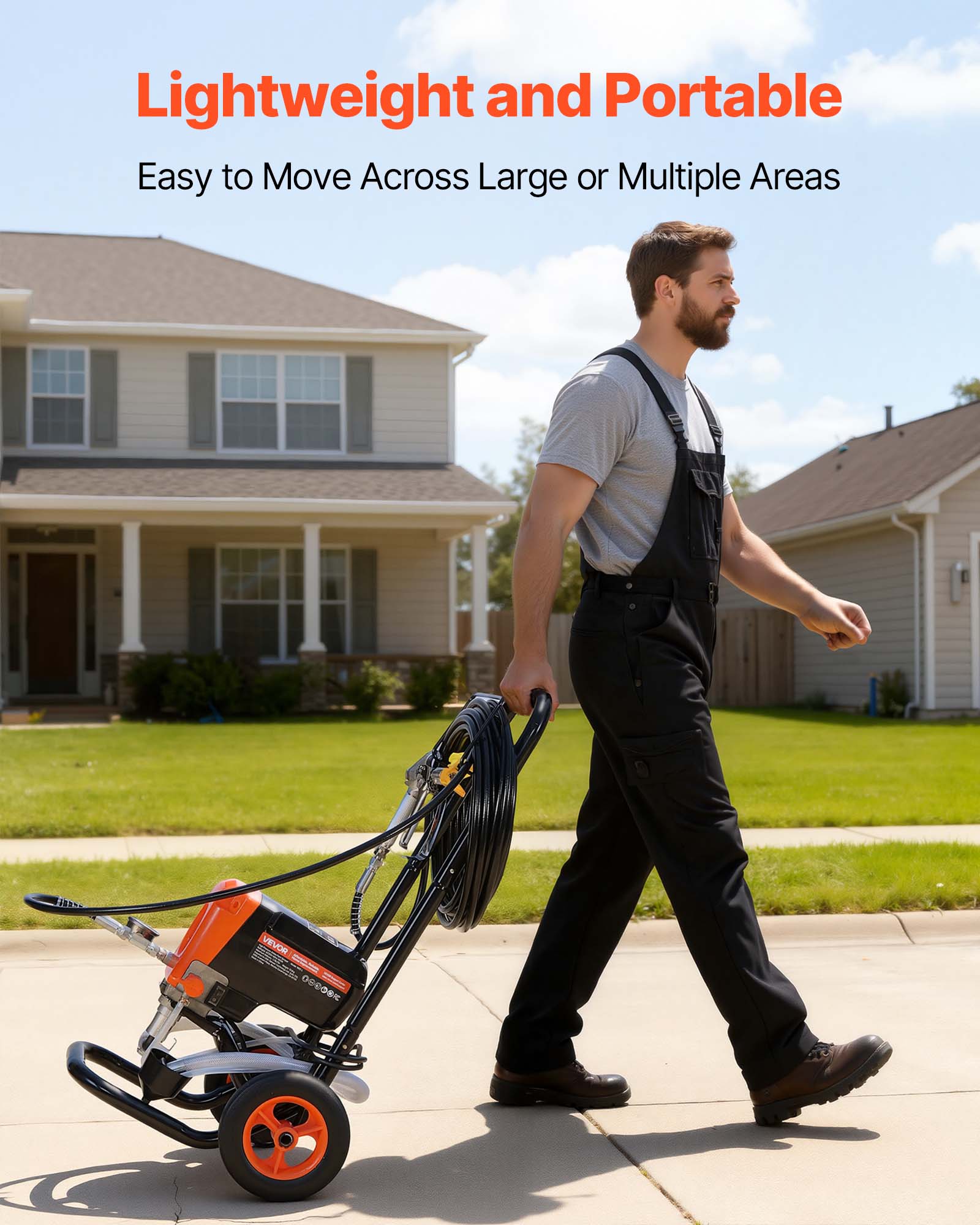 Lightweight and Portable  
Easy to Move Across Large or Multiple Areas