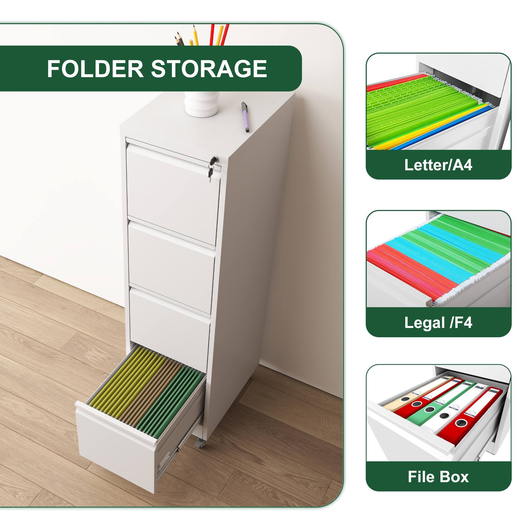 FOLDER STORAGE  
Letter/A4  
Legal /F4  
File Box