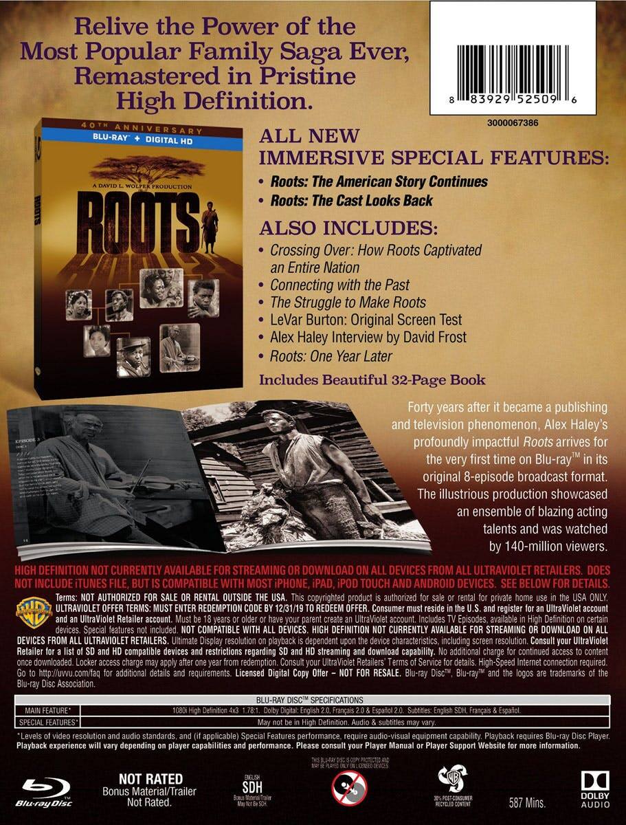 Angle. Roots: The Complete Original Series (Box Set (40th Anniversary Edition)) [Blu-ray].