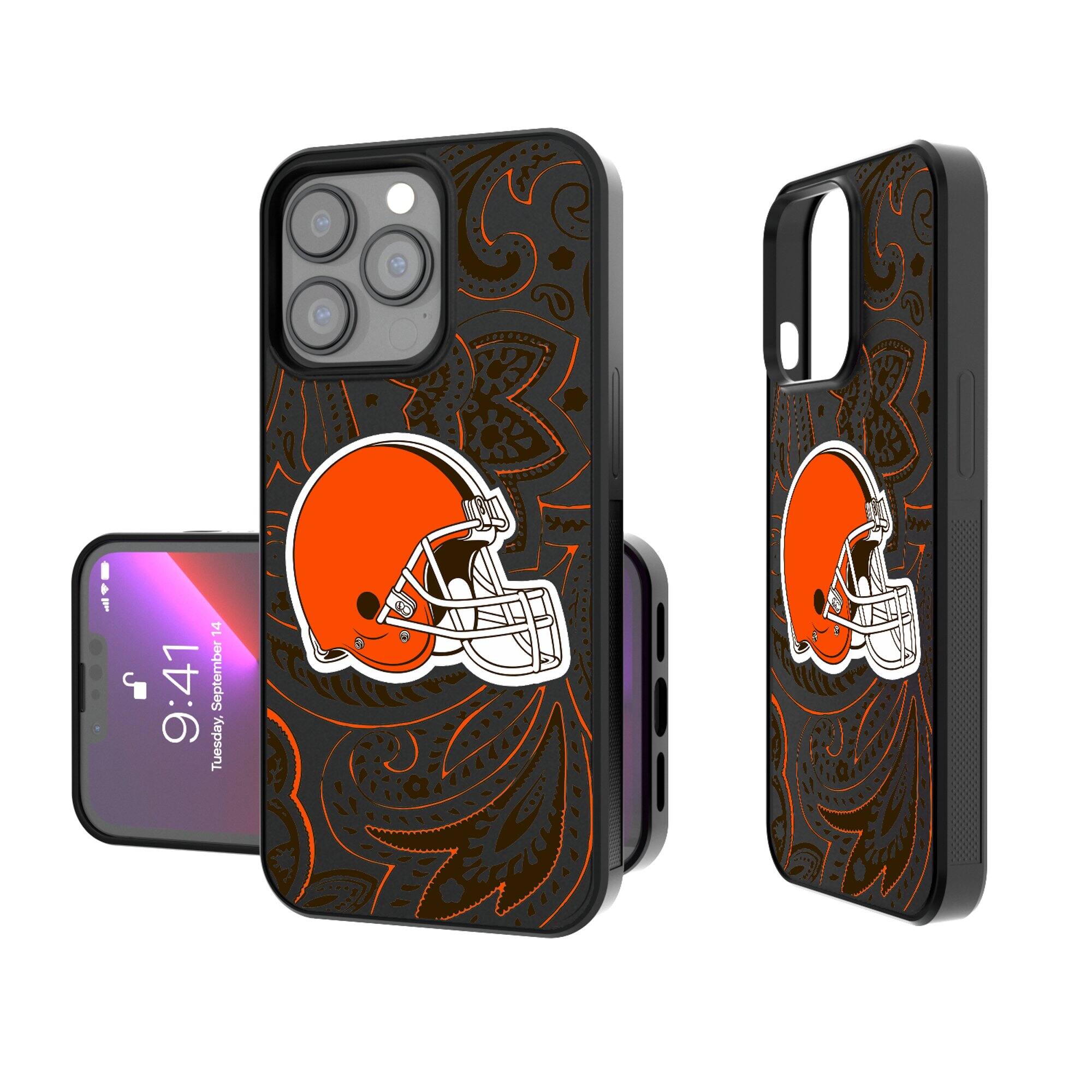 Keyscaper - NFL - Cleveland Browns iPhone Paisley Design Bump Case - 16 Pro Max - Multicolor price history on PriceWatchPro