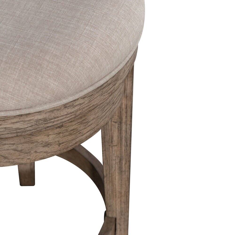 Alt View 3. Liberty Furniture Industries - City Scape Upholstered Console Swivel Stool 25" Burnished Beige Oak - Burnished Beige.