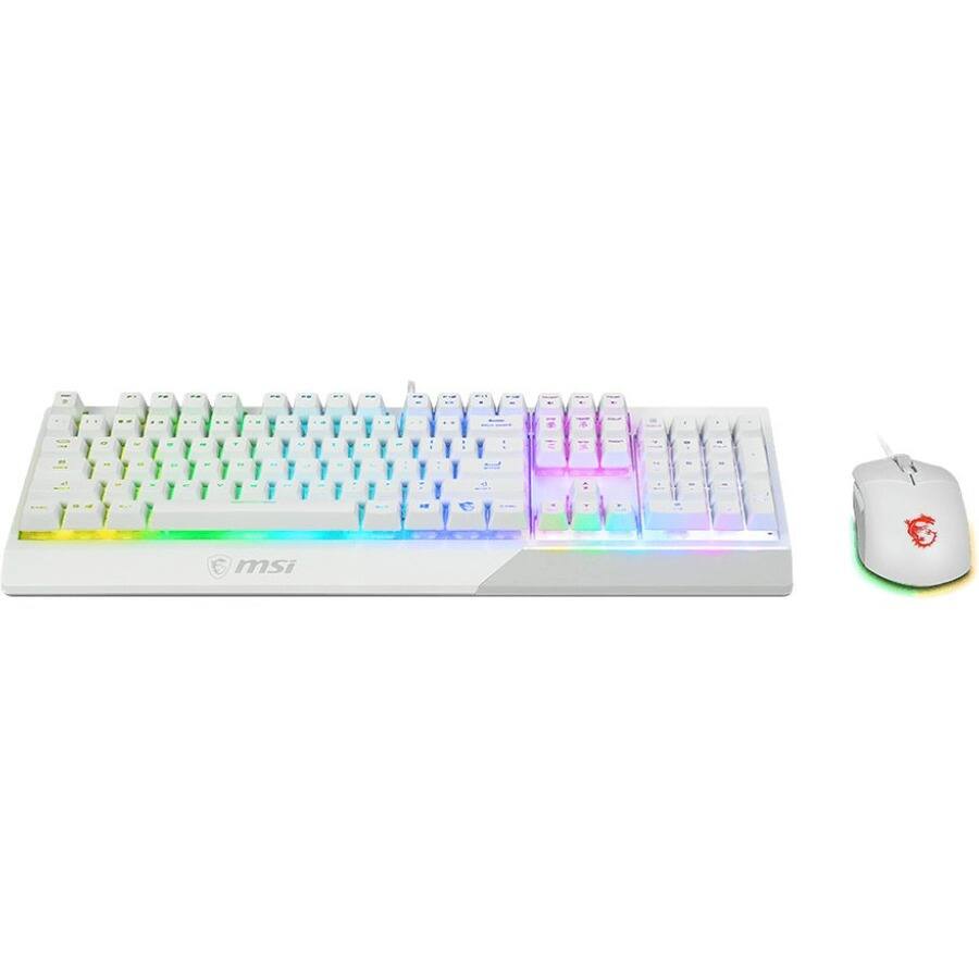 Alt View 7. MSI - MSI Vigor GK30 White Gaming Keyboard - USB Plunger Cable Keyboard - White - USB Cable Mouse - Optical - 5000 dpi - Unknown.