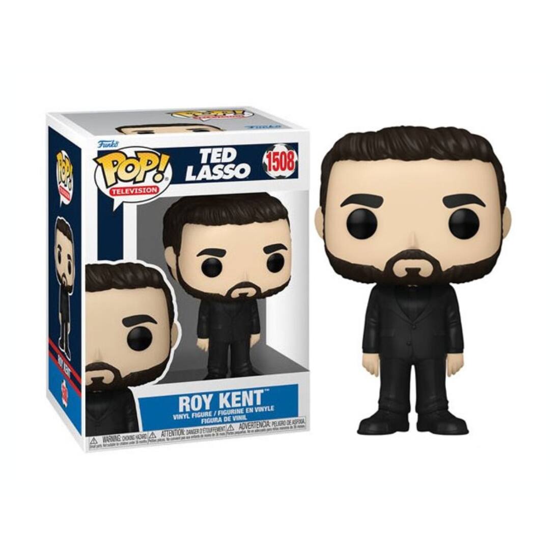 Funko, TED 1508, 1 TOP! LASSO TELEVISION, 1 ROY KENT, FIGURINE EN VINYLE, FIGURE I VINYL, DE VINIL FIGURA, PELIGRO, 3 AFXA DETOUFEEN, A ADVERTENDA, ATTENTION DANGZER, 20%6, A A WRRNING