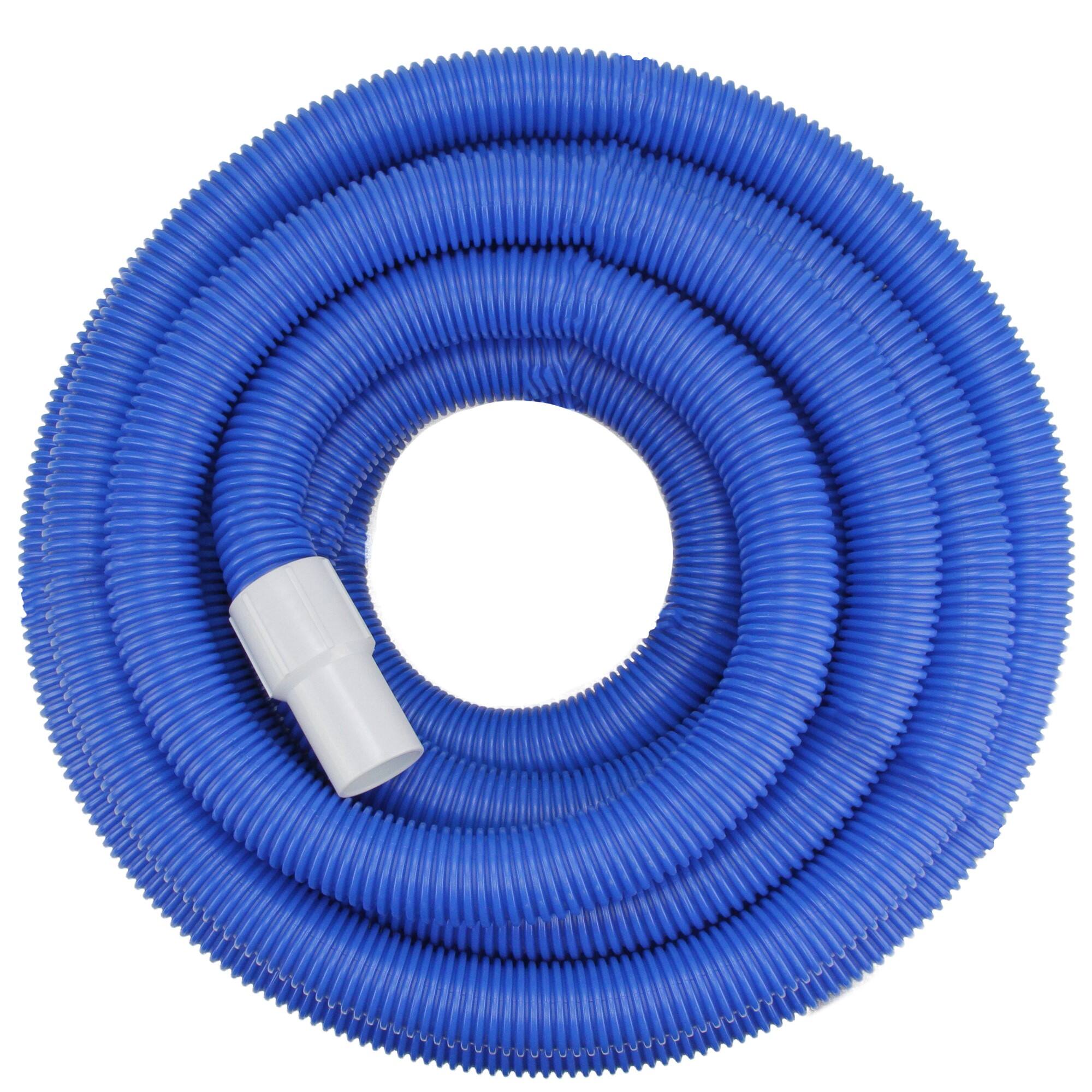 Alt View 2. Pool Central - Blue Blow-Molded PE In-Ground Swimming Pool Vacuum Hose with Swivel Cuff 25' x 1.5" - Blue.