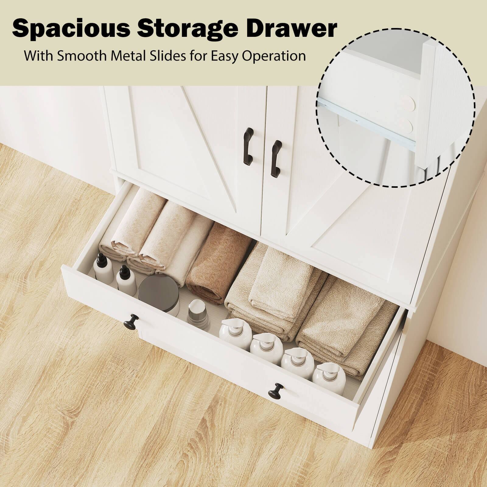 Spacious Storage Drawer With Smooth Metal Slides for Easy Operation